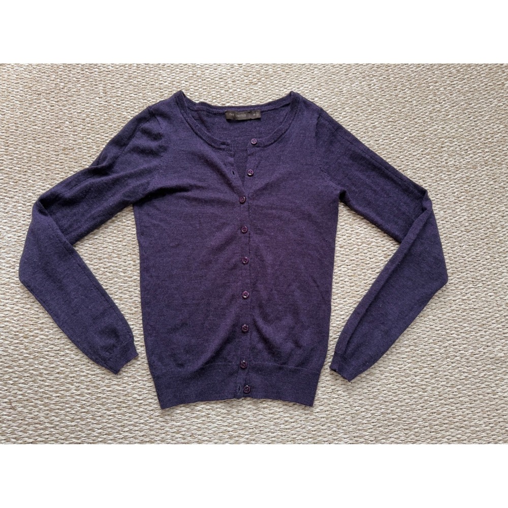 The Limited Y2K dainty Wool Blend Button Front Cardigan Sweater quiet luxury XS